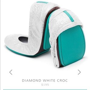 Tieks - Diamond White Croc Size 9